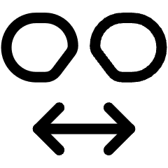 Lens Distance Icon from Ultimate Regular Set