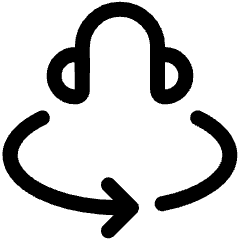 Spatial Audio Headphone 360 Icon from Ultimate Regular Set