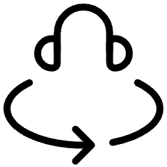 Spatial Audio Headphone 360 Icon from Ultimate Light Set