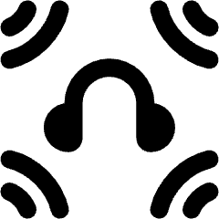 Spatial Audio Headphone Icon from Ultimate Bold Set