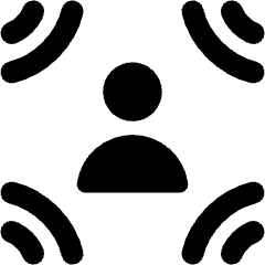 Spatial Audio User Surround Icon from Ultimate Bold Set