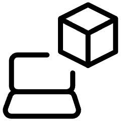 Virtual Display Laptop Icon from Ultimate Light Set