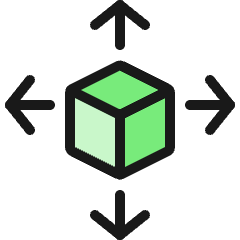 3d Box Expand Icon from Ultimate Colors Set