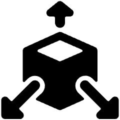 3 D Box Expand Corners Icon from Ultimate Bold Set