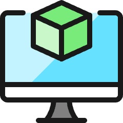 3d Print Monitor 1 Icon from Ultimate Colors Set