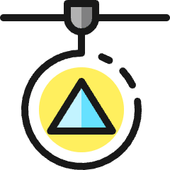 3d Print Triangle 2 Icon from Ultimate Colors Set