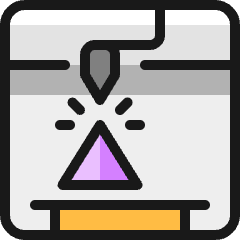 3d Print Triangle Icon from Ultimate Colors Set