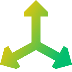 3d Coordinate Axis Icon from Sharp Gradient Set