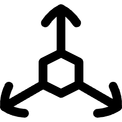 3d Coordinate Axis Icon from Flex Line Set
