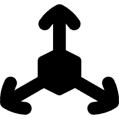 3d Coordinate Axis Icon from Flex Solid Set