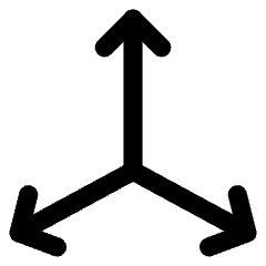 3d Coordinate Axis Icon from Core Line Set