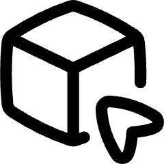 3d Cube Cursor Icon from Flex Line Set