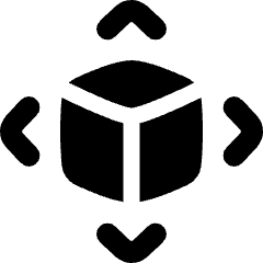 3d Module Expand Icon from Plump Solid Set