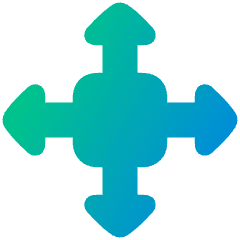 3d Move Icon from Plump Gradient Set