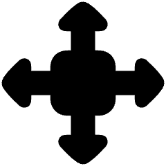 3d Move Icon from Plump Solid Set