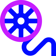 3d Print Filament Reel Icon from Sharp Neon Set