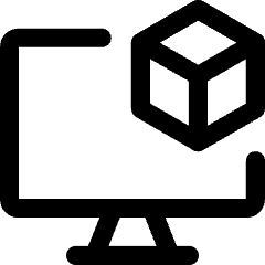 3d Print Monitor Icon from Core Line Set