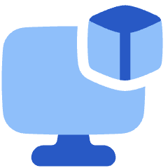 3d Print Monitor Icon from Plump Flat Set