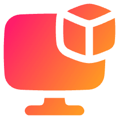 3d Print Monitor Icon from Plump Gradient Set
