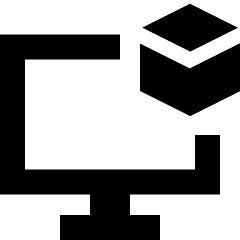 3d Print Monitor Icon from Sharp Solid Set