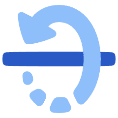 3d Rotate X Axis Icon from Plump Flat Set