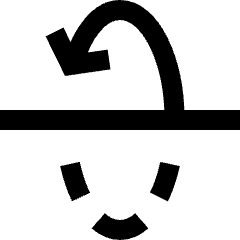 3d Rotate X Axis Icon from Sharp Line Set