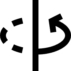 3d Rotate Y Axis Icon from Sharp Line Set