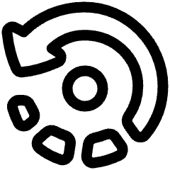 3d Rotate Z Axis Icon from Plump Line Set