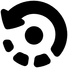 3d Rotate Z Axis Icon from Plump Solid Set