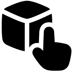 Ar Finger Touch Icon from Plump Solid Set