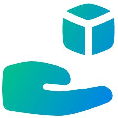 Hand Hold 3d Box Icon from Plump Gradient Set