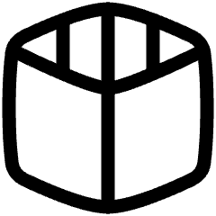 Top View 3d Icon from Plump Line Set