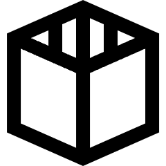 Top View 3d Icon from Sharp Line Set