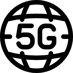 Network Globe 5g Icon from Ultimate Regular Set