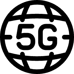 Network Globe 5g Icon from Ultimate Bold Set