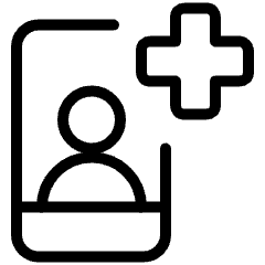 Online Healthcare Advice Phone Icon from Ultimate Light Set