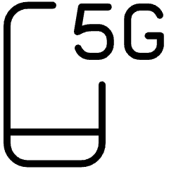 Smartphone 5g 1 Icon from Ultimate Light Set