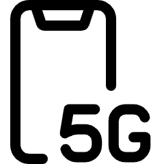 Smartphone 5g 2 Icon from Ultimate Regular Set