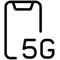 Smartphone 5g 2 Icon from Ultimate Light Set