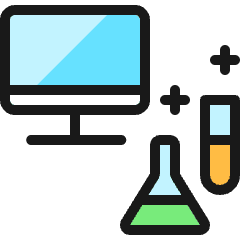 Ab Testing Chemistry Monitor Icon from Ultimate Colors Set