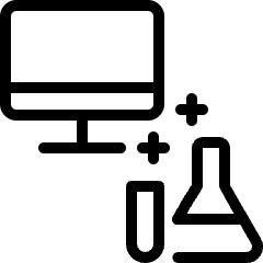 Ab Testing Chemistry Monitor Icon from Ultimate Light Set