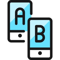 Ab Testing Smartphones Icon from Ultimate Colors Set