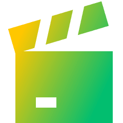 Film Slate Icon from Sharp Gradient Set