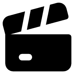 Film Slate Icon from Core Solid Set