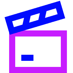 Film Slate Icon from Sharp Neon Set
