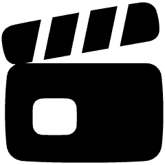 Film Slate Icon from Plump Solid Set