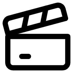 Film Slate Icon from Core Line Set