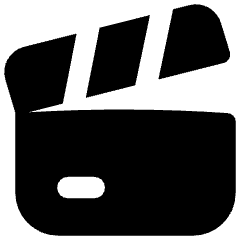 Film Slate Icon from Flex Solid Set