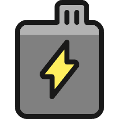 Photography Equipment Battery Icon from Ultimate Colors Set