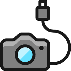 Photography Equipment Cable Icon from Ultimate Colors Set